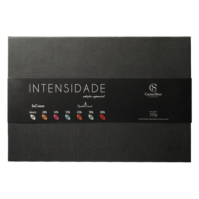 Caixa de Tabletes de Chocolate Intensidade 350g