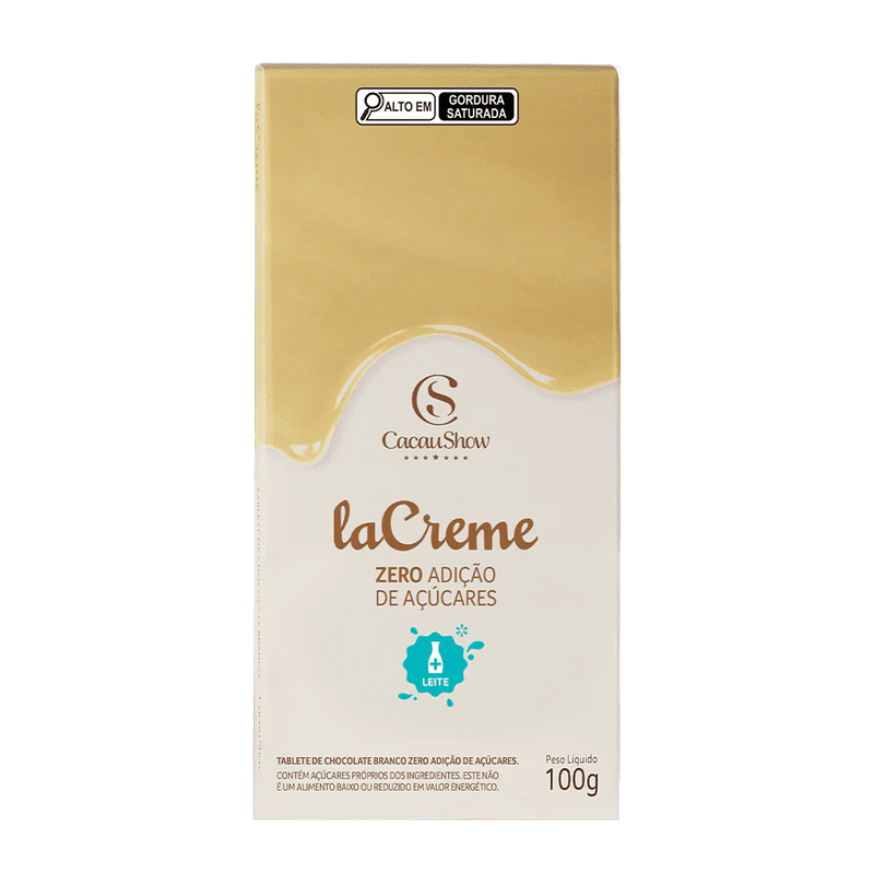 Tablete laCreme Branco Zero Adição de Açúcar 100g